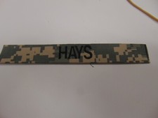 MILITARY PATCH US ARMY NAME TAPE TAG SEW ON DIGITAL ACU WITH HAYS