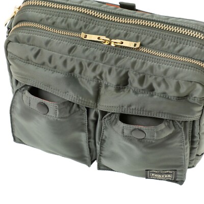 PORTER TANKER SLING BAG W zip 622-15154 Sage Green Yoshida & Co