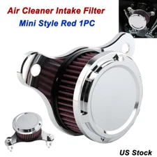 Chrome Air Cleaner Intake Red Filter For Harley Dyna FXR EVO & Twin Cam 1993-17