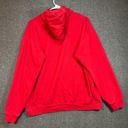 FOREVER 21 Felpa Donna Grande Felpa con Cappuccio Rosso Tasche Too Much Dreaming Donna. - Foto 12 di 14