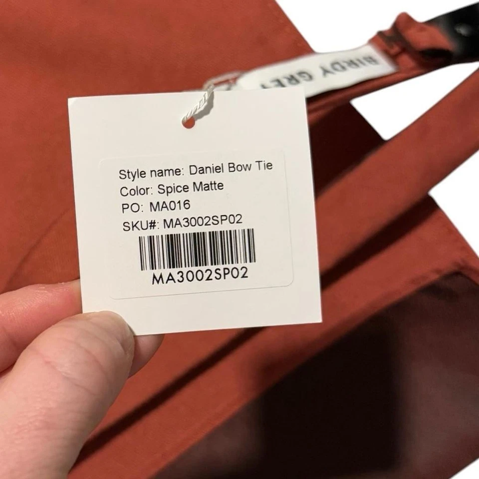 Birdy серый специи матовый галстук-бабочка и карман квадратный комплект новый с Ярлыками - Изображение 2 из 4