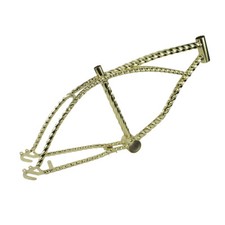 OG ORIGINAL LOWRIDER CLASSIC GOLD TWISTED 20" BICYCLE FRAME LOWRIDER BICYCLES