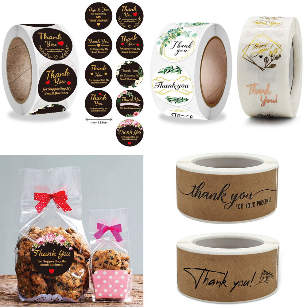 50-500pcs 1 Inch Flower Thank You Stickers Seal Label Handmade Stickers Scrapbooking For Gift Envelope Seals Stickers Buy Cheaply On