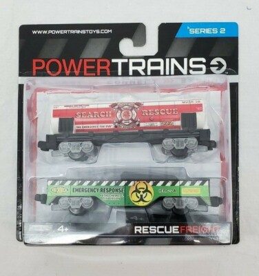 Power Trains ~ Series 2 Rescue Freight Train Cars #48631 By Jakks Pacific- NEW