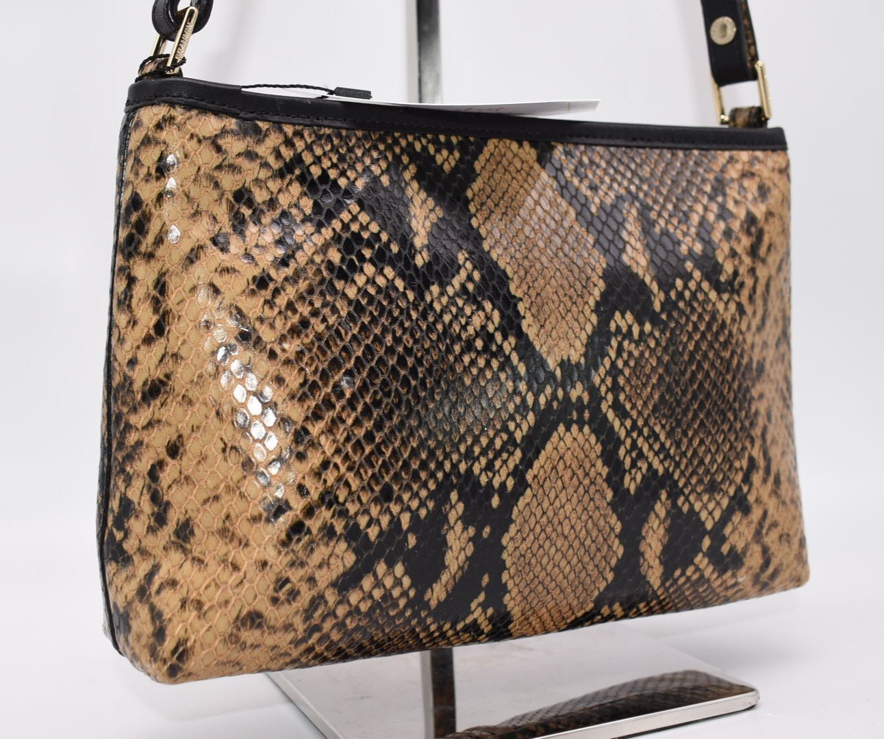 Brahmin Lorelei Python Embossed Leather in "Coffe… - image 5