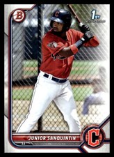2022 Bowman 1st Edition  Junior Sanquintin #BP-80 Cleveland Guardians