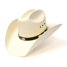 New Youth kids NATURAL STRAW CATTLEMAN COWBOY HAT w/ Elastic head band Concho
