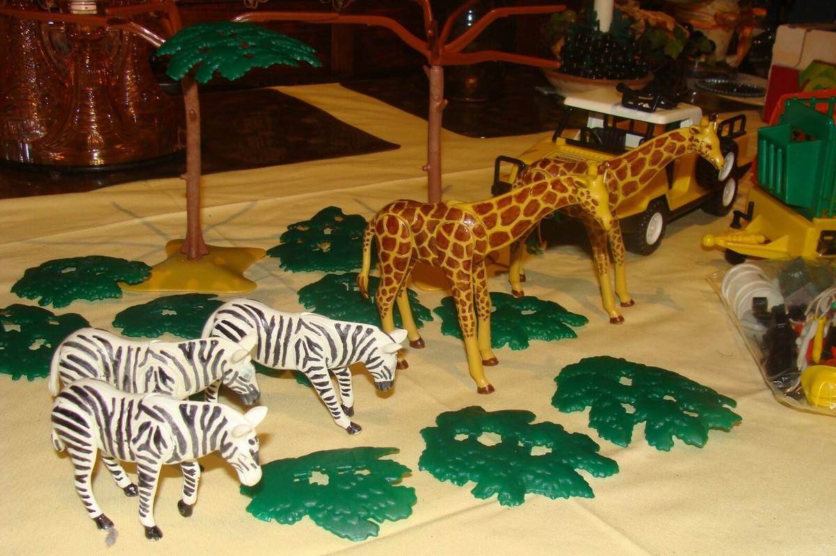 PLAYMOBIL VINTAGE NGORONGORO camp base pancarte Station Safari set 3433