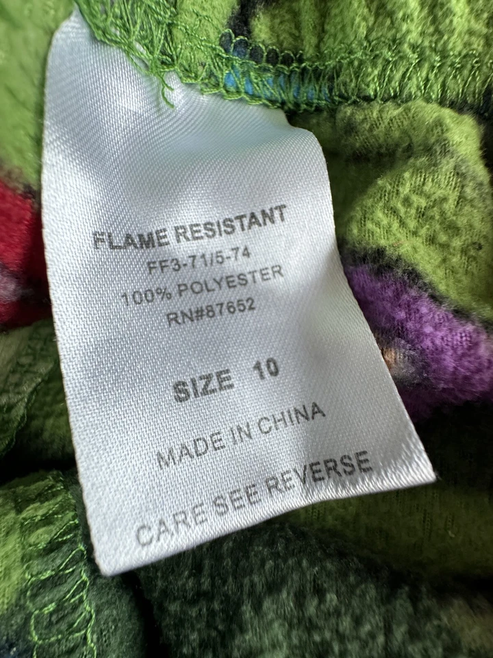 Nickelodeon 忍者海龟 2 件套睡衣套装 10 码羊毛 — 第 3/4 张图片