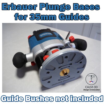 Erbauer ER2100 Compatible Plunge Router Base for Brass Guide Bushes ...