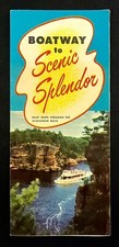 1950s Wisconsin Dells Boatway To Scenic Splendor Boat Trips VTG Travel Brochure
