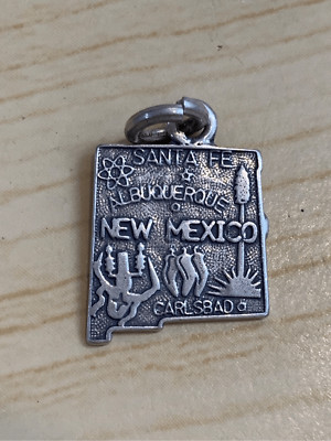 .925 State of New Mexico Sterling Silver Jewelry Charm #travel #Santa Fe