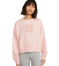 NWT 65 Nike Women's NSW Logo Sweatshirt Pearl Brush size 2XL CZ8558 Oversized