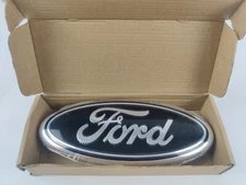 BLACK & CHROME 2004-2014 Ford F150 FRONT GRILLE/ TAILGATE 9 inch Oval Emblem 1PC