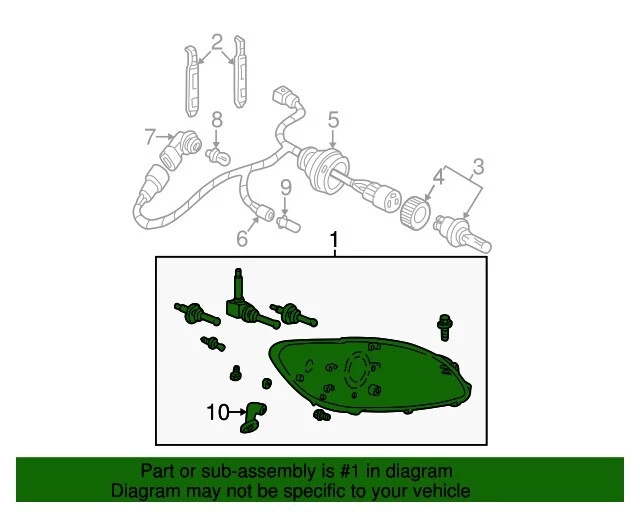 NUEVO OEM Ford Passenger Side Faros Conjunto 3F4Z-13008-AA Mercury Sable 03-05 Foto 3 de 4