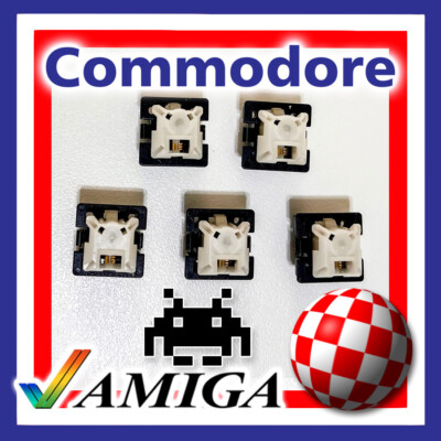 COMMODORE AMIGA 500, A500 Plus, A2000, A3000 MECHANICAL KEYBOARD WHITE SWITCHES