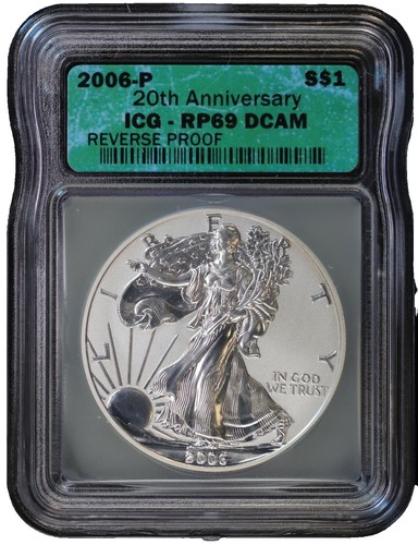 2006 P $1 20th Anniversary Silver Eagle Reverse Proof NGC PF 69 | eBay