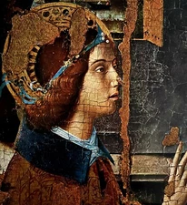 Annunciation Detail 1 Antonello Da Messina 1955 Antique Art Print LGBin1B