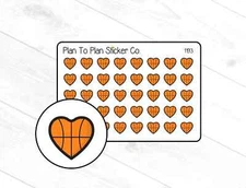1193~~ Basketball Game Practice Reminder Planner Stickers