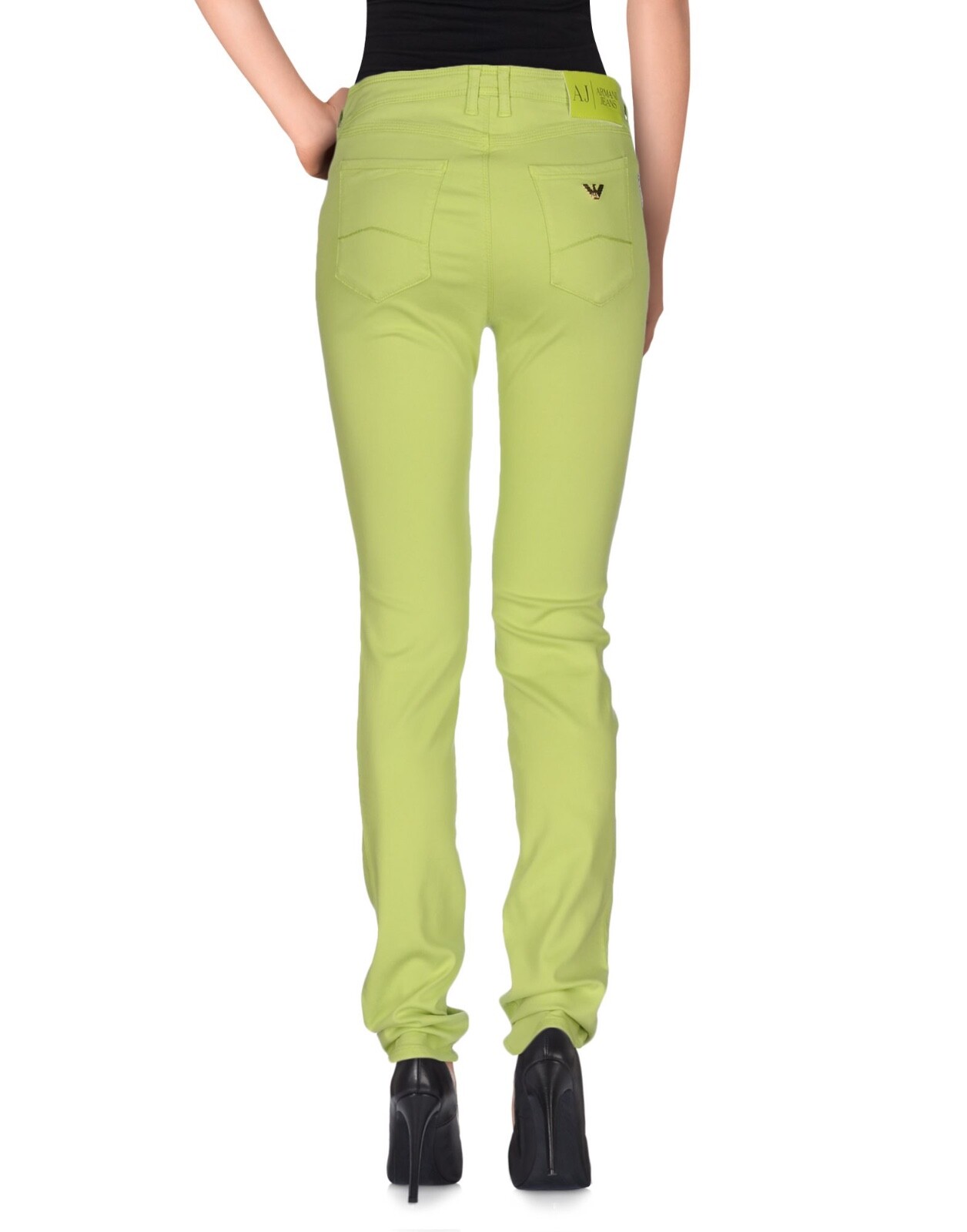 New AJ Armani Jeans skinny fit jeans, Lime green  W26 RRP £225 image 3