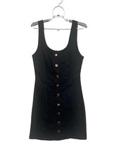 Guess Elora Denim Dress Black Wash Stretch Sleeveless Y2K NEW