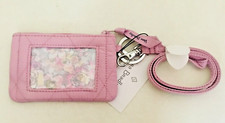 Vera Bradley  "Light Dusky Plum"  Ultralight Zip ID Case  Lanyard Set  NWT