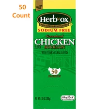 Hormel Herb Ox Chicken Bouillon, Chicken Flavor, Sodium Free 8 oz. 50 Packs/Box