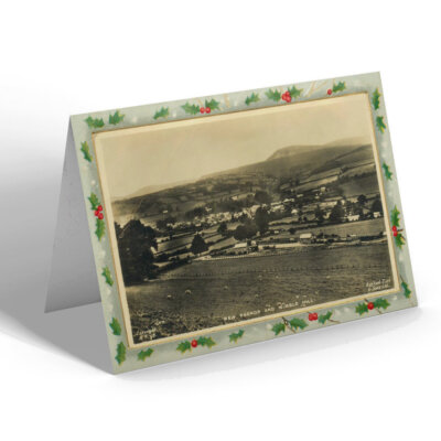 WEIHNACHTSKARTE Vintage Wales - Neu Radnor und Wimble Hill