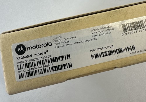 NEW Motorola Moto E15 4G 6.67'' Smartphone 64GB Unlocked SIMFree - Denim Blue UK - 第 2/4 張圖片