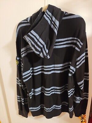 Supreme Stone Island Black Warp Stripe Hoodie Size XLarge FW Supreme Stone Island Black Warp Stripe Hoodie Size XLarge FW