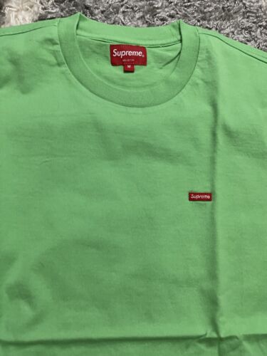 Supreme Small Box Logo TShirt Bright Green Sz Medium NWTS