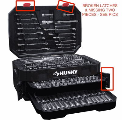 #ad Husky Mechanics Tool Set 290 Piece SEE PICTURES $174.95