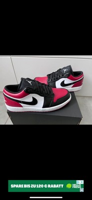 Air Jordan 1 Low Bred Toe Gr 44,5 