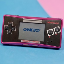 Nintendo Game Boy Micro Console Hot Pink working, New Battery, Original Charger