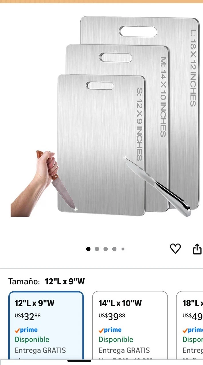 Titanium Cutting Board Small Hygienic, Durable, Travel Size