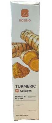 ROZINO Turmeric + Collagen Bubble Mask Cleansing Hydrating Moisturizing 100g