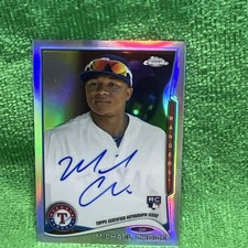 2014 Topps Chrome Michael Choice #88 Rookie Refractor Autograph Texas Rangers