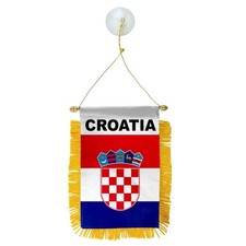 Croatia Flag Hanging Car Pennant for Car Window or Rearview Mirror