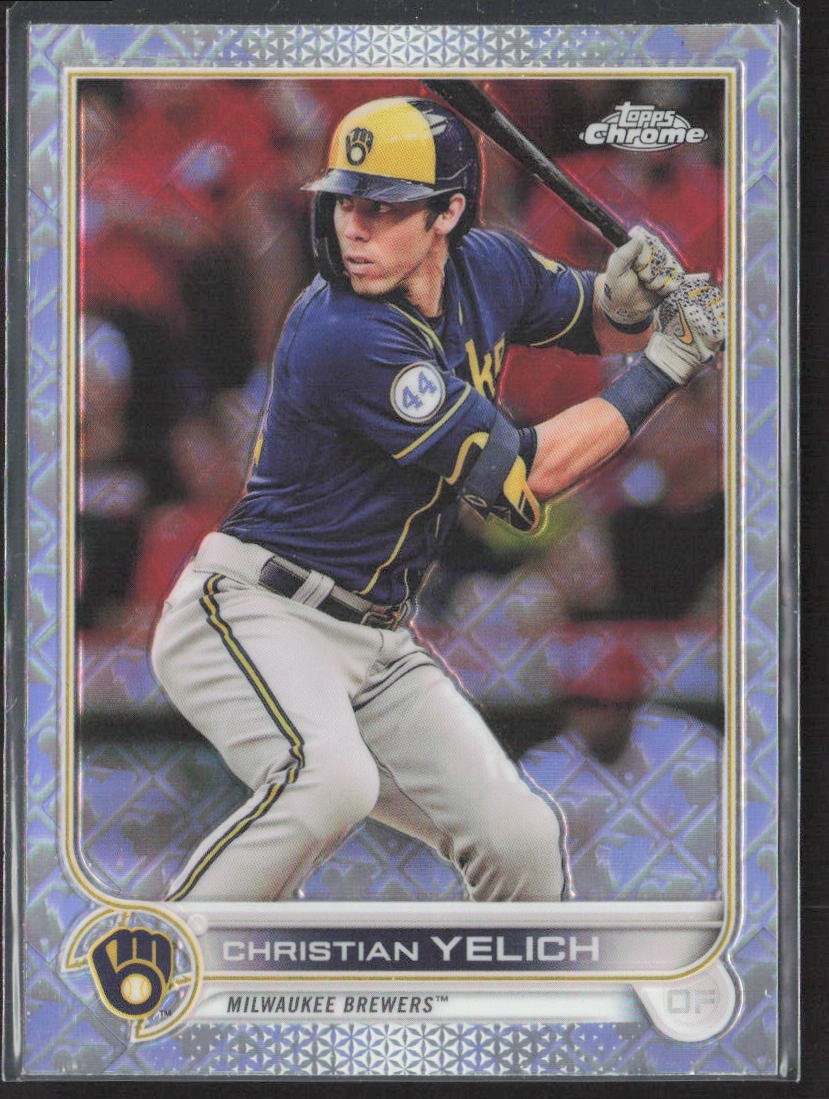 Christian Yelich 2022 Topps Chrome Logofractor Edition #106 Milwaukee Brewers