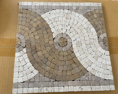 10 Tumbled Travertine Mosaic Border Tiles