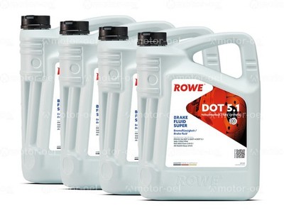 20 Liter (4x5L) ROWE HIGHTEC BRAKE FLUID SUPER DOT 5.1