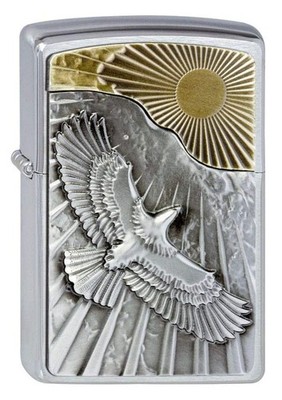 ZIPPO - BENZIN - FEUERZEUG - EAGLE SUN FLY 2003192 - NEU!