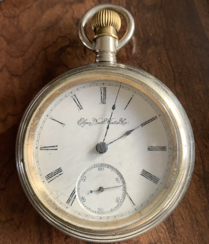 Antique 1893 Elgin Pocket Watch 18s 11J Model 5 Grade 74 Parts Repairs Only