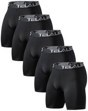 5 Pack Compression Shorts for Men Spandex Sport Shorts Athletic Workout Runni...