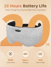 Sleep Mask With Bluetooth Headphones