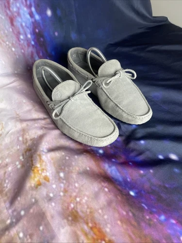 Mocassini Tod’s Tods uomo Gommino grigio scamosciato UK 6 5