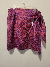 Sincerely Jules Leopard Print Wrap Skirt Size Medium
