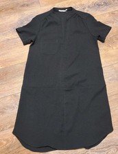 Lush Shift Dress Womens XS Black Short Sleeve V Neck Pocket Pullover Size XS
