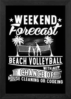 Beachvolleyball Geschenkidee gerahmtes Wandbild Poster Leinwanddruck Bild