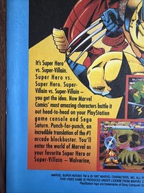 Marvel Super Heroes Capcom Video Game Print Ad Sega Saturn Sony PlayStation 